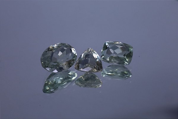 Prasiolita 14.71cts, 8.70cts, 6.25cts