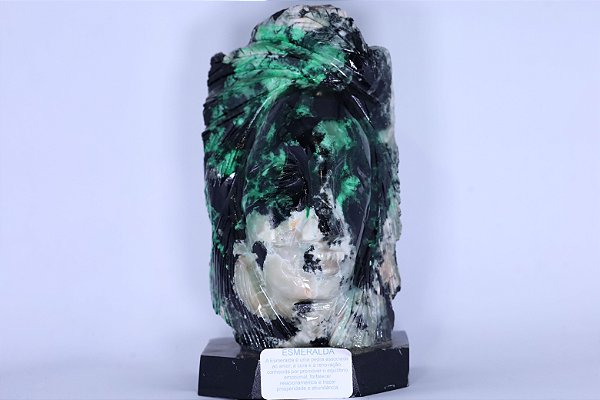 Escultura Indio em Esmeralda Kg 1.4 ALT 16cm