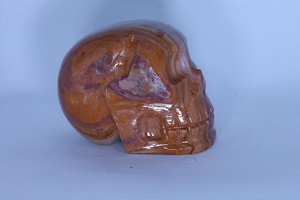 Caveira de Jaspe com 617g ALT 7cm