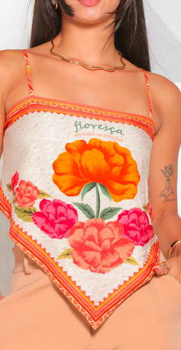 CROPPED LENÇO FLORESCER