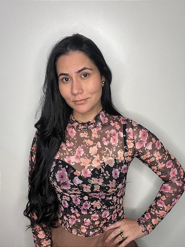 Blusa Tule Floral