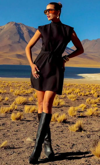 VESTIDO LUIZA LISO PRETO