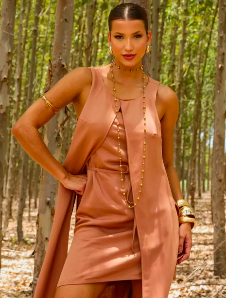 VESTIDO BRUNA MARROM CHOCOLATE
