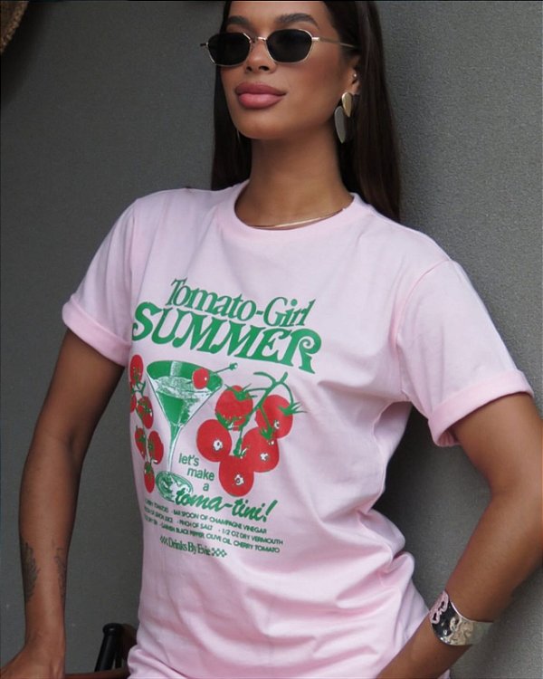 T-SHIRT BASICA ROSA TOMATO