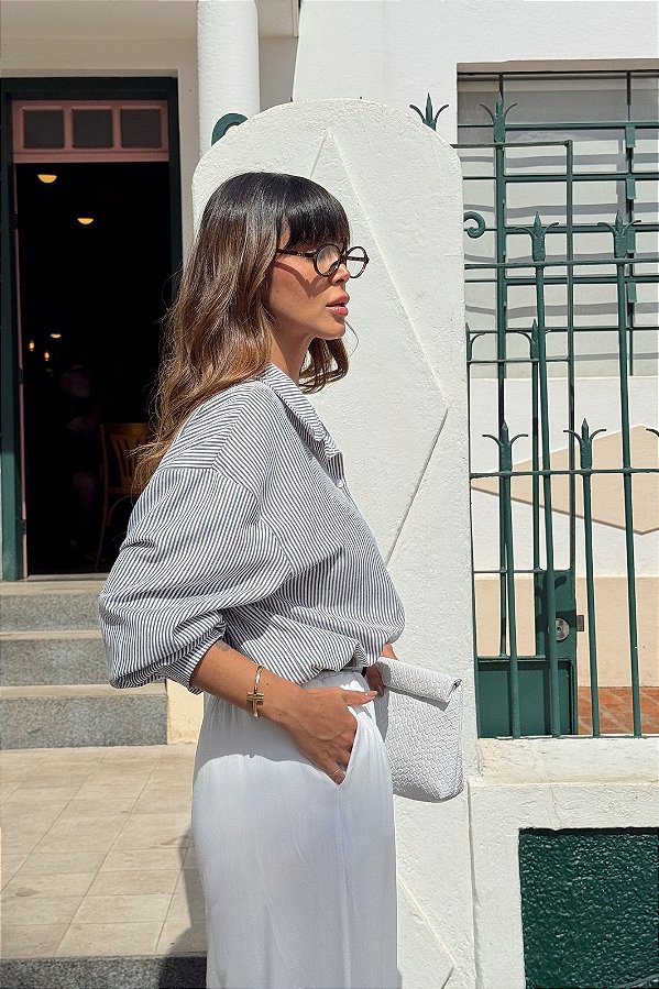CAMISA PAULA LISTRADA OVER