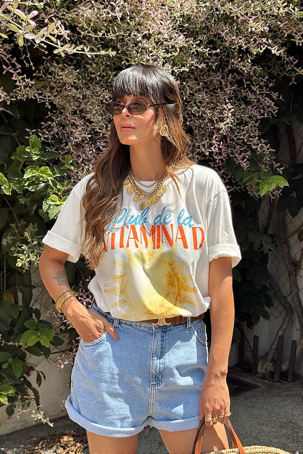 T-SHIRT OVERSIDE SOL DE VERÃO OFF WHITE
