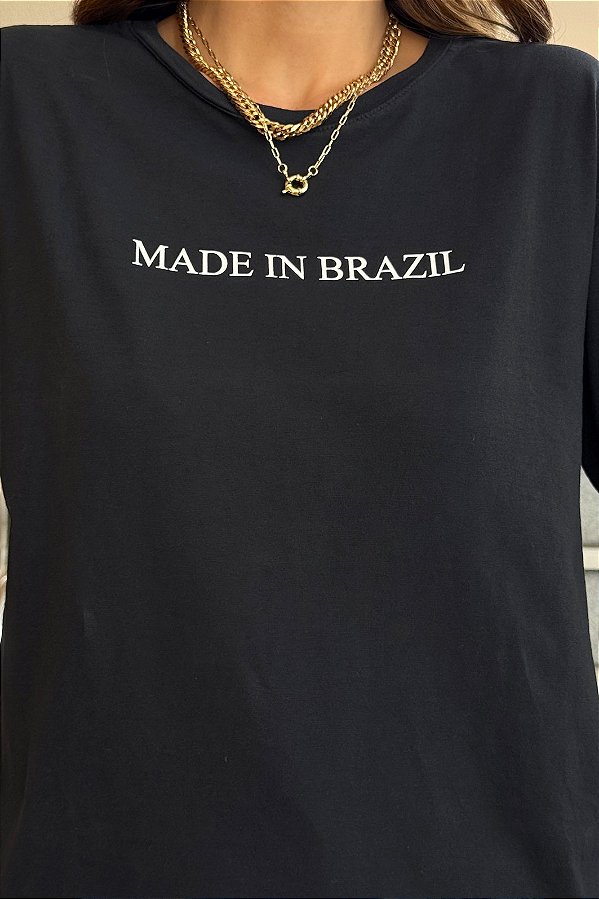 T-SHIRT PREMIUM MADE IN BRAZIL PRETA