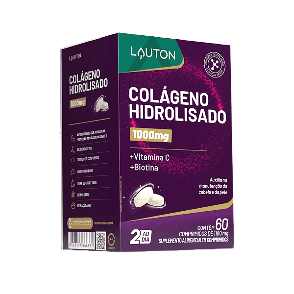 Colágeno Hidrolisado + Vitamina C + Biotina l 60 capsulas  - Lauton