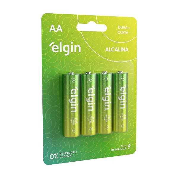 Pilha alcalina AA Blister com 4unids. - Elgin