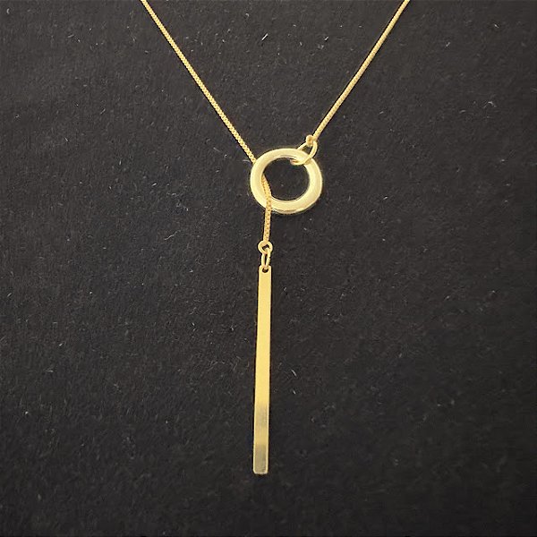 Colar Gravatinha Folheado A Ouro 18k