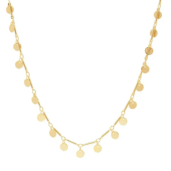 Colar Choker Medalhinhas Folheado A Ouro 18k