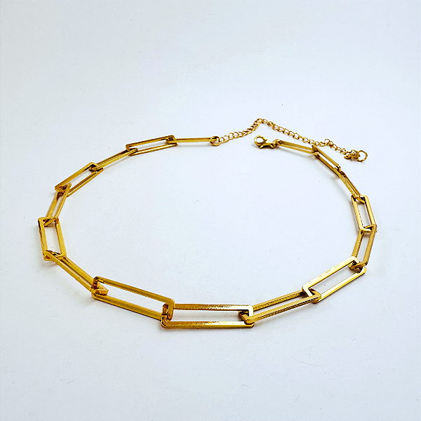 Choker Corrente Folheado A Ouro 18k