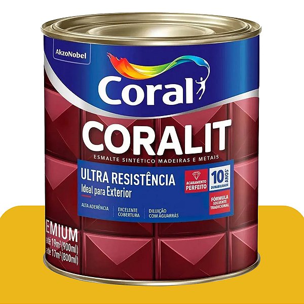 Esmalte Coral Coralit Ultra Amarelo Brilhante 0,9L