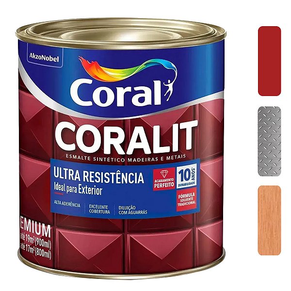 Esmalte Coral Coralit Vermelho Brilhante 900 ml
