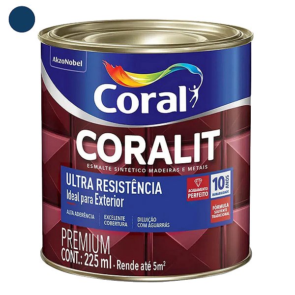 Esmalte Coral Coralit Ultra Azul Del Rey Brilhante 225ml