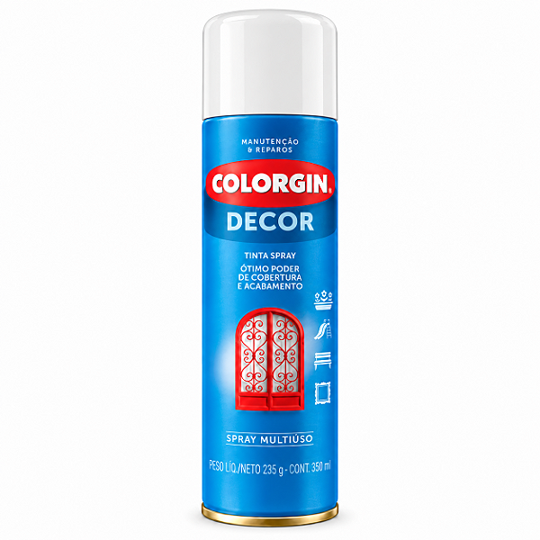 Tinta Spray Branco Brilhante 360ml Colorgin Decor