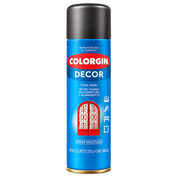 Tinta Spray Grafite Metálico  360ml Colorgin Decor