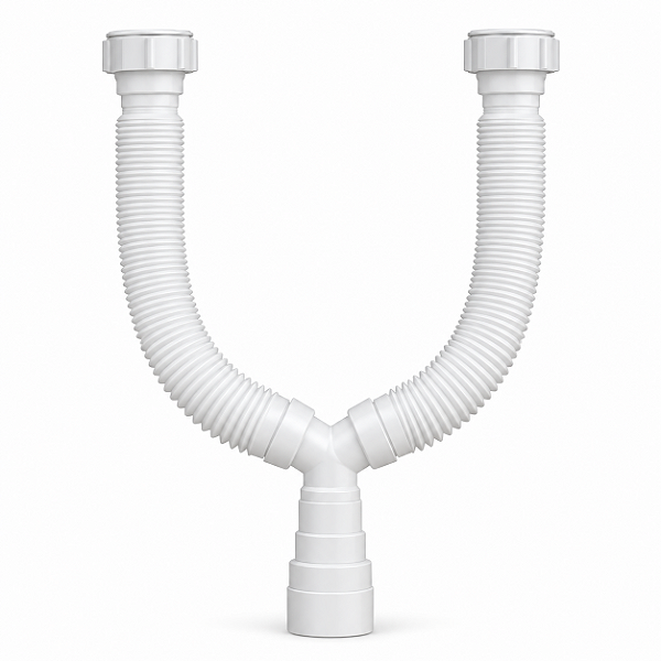 Sifão Universal Saída Dupla PVC Extensível Luxsanit
