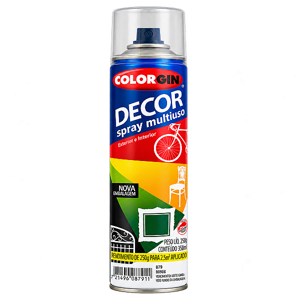 Verniz Spray Multiuoso Incolor Brilhante 360ml Colorgin