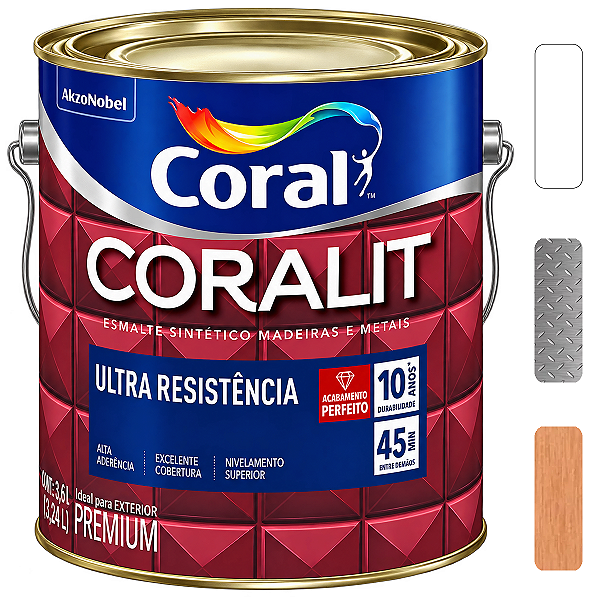 Esmalte Coral Coralit Ultra Branco Fosco Galão 3,6l