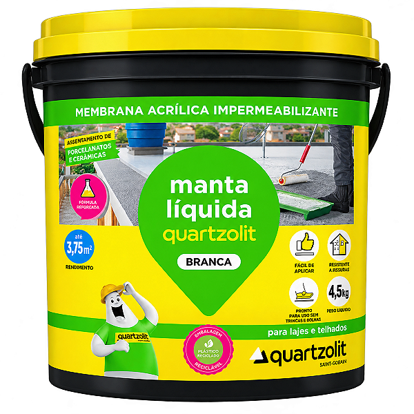Manta Líquida Branca Impermeabilizante 4,5K Quartzolit