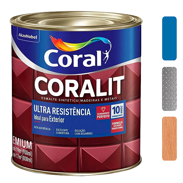 Esmalte Coral Coralit Ultra Azul França Brilhante 900 ml