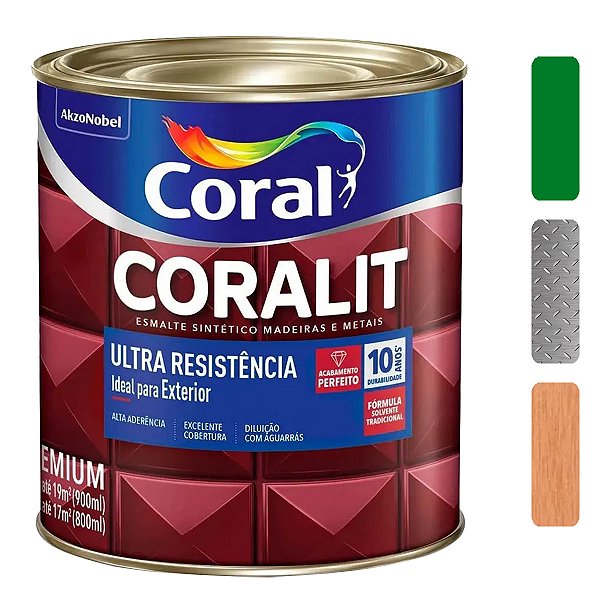 Esmalte Coral Coralit Verde Folha Brilhante 900 ml