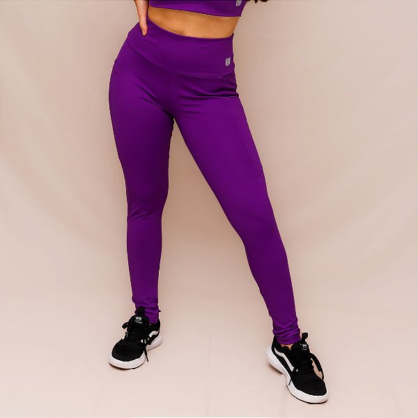 Legging Confort Bolso Treino Corrida - Ameixa