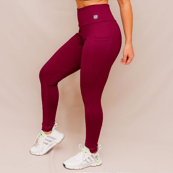 Legging Confort Bolso Treino Corrida - Roxo Profundo