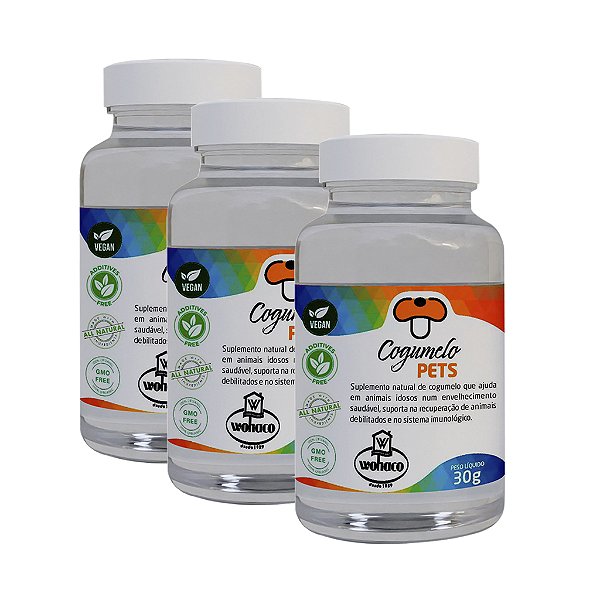 Kit 3 Unidades - Cogumelo Cordyceps Militaris 100% Puro Importado - Pote 30g