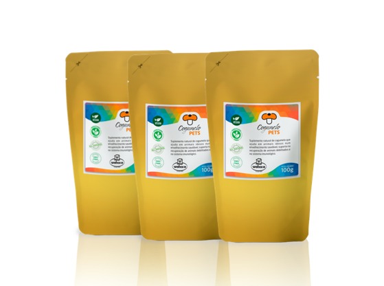 KIT 3 SACHÊ COM 100G - Cogumelo Cordyceps Militaris 100% Puro Importado - 3 Sachês com 100g