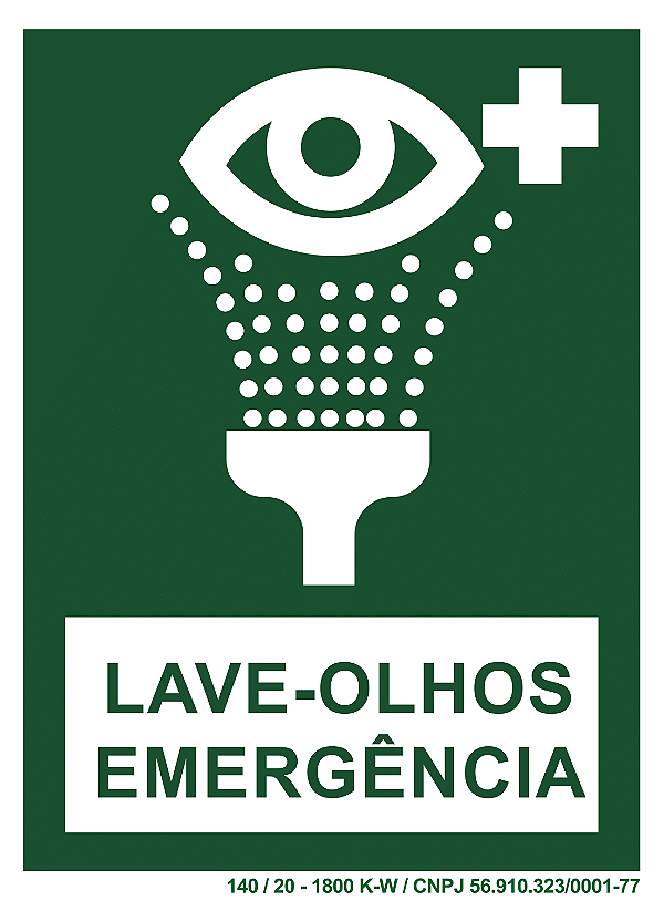 Placa Lava olhos de emergência-          Dúvidas Chamar no WhatsApp