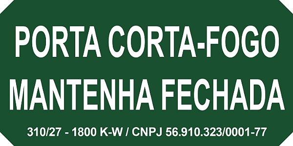 Placa Porta Corta Fogo M4- Dúvidas Chamar no WhasApp