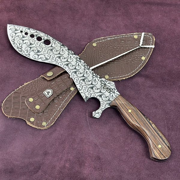 Kukri Estilizada Teflonada 11" - Inox 420c - Cabo Tradicional