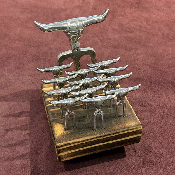 Conjunto Petisco - 13 peças - Alumínio - C/ Suporte