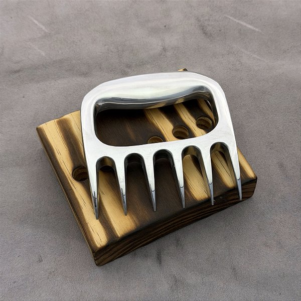 Garra Pata de Urso Cromada - Alumínio - C/ Suporte