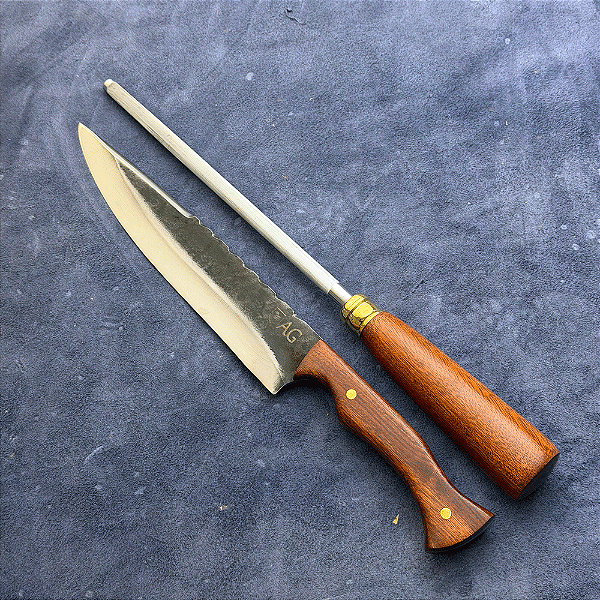 Conjunto de Churrasco 8 " - Cabos Tradicionais