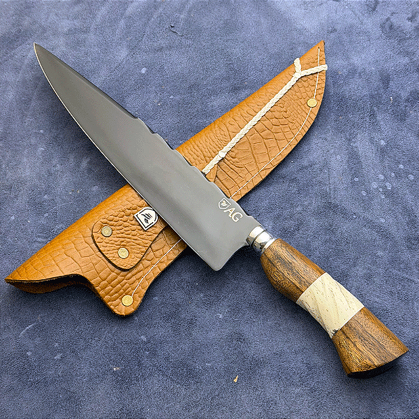 Faca Churrasco 10" - Carbono 1070 - Cabo Tradicional