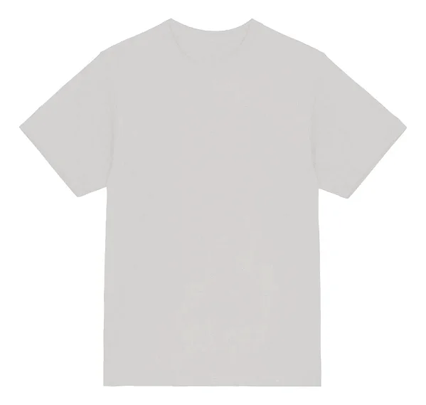 Camiseta básica UNISSEX Branco fio 30.1 penteado reforço na gola - 190 G - Modelagem Streetwear - Gola canelada 2x1 .