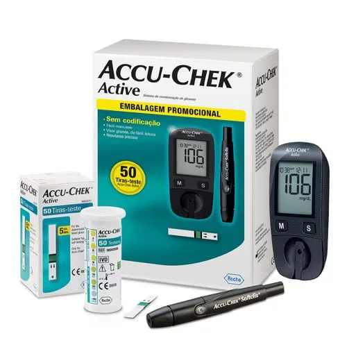 Medidor De Glicemia Accu Chek Active- C/50 Tiras