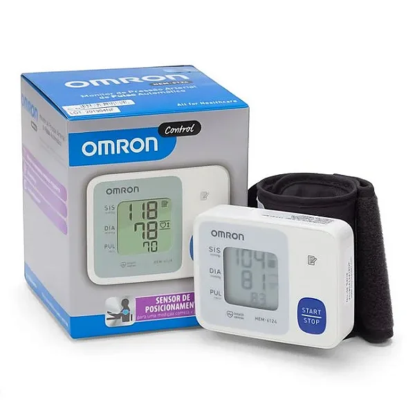 Monitor de Pressão Arterial de pulso  OMRON- HEM-6124