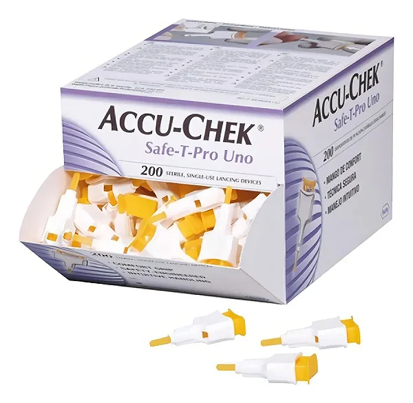 Lancetas Accu-chek Safe T Pro Uno C/ 200 Unidades Roche