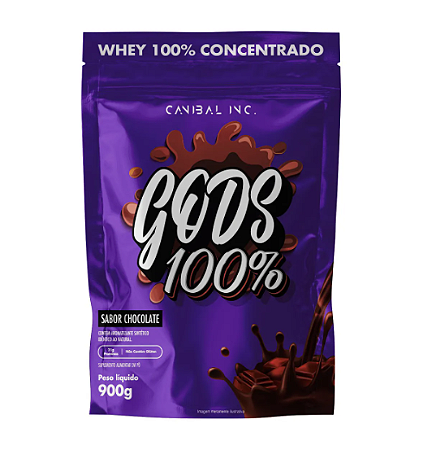 Refil Whey Protein Gods 100% - Chocolate - 900g - Canibal Inc