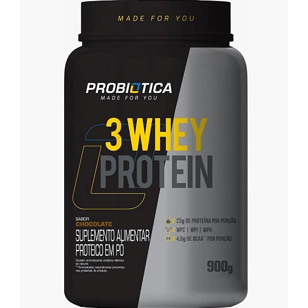 3 Whey Protein - Chocolate - 900g - Probiotica