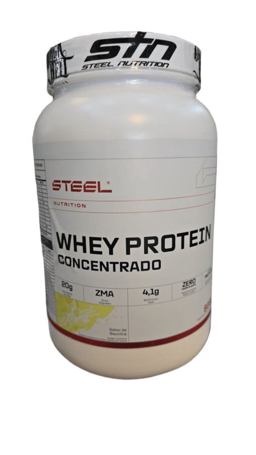 Whey Protein Concentrado - Baunilha - 900g - Steel Nutrition