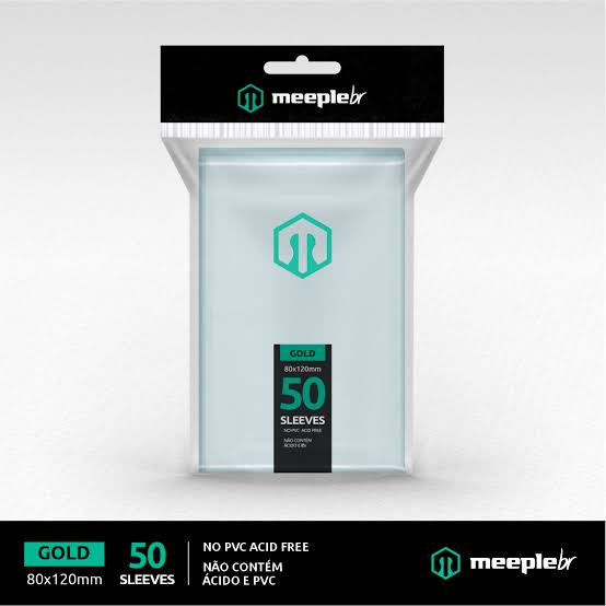 Sleeve Premium Meeple - Gold 80 x 120 mm