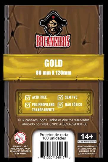 Sleeve Bucaneiros - Gold 80 x 120 mm