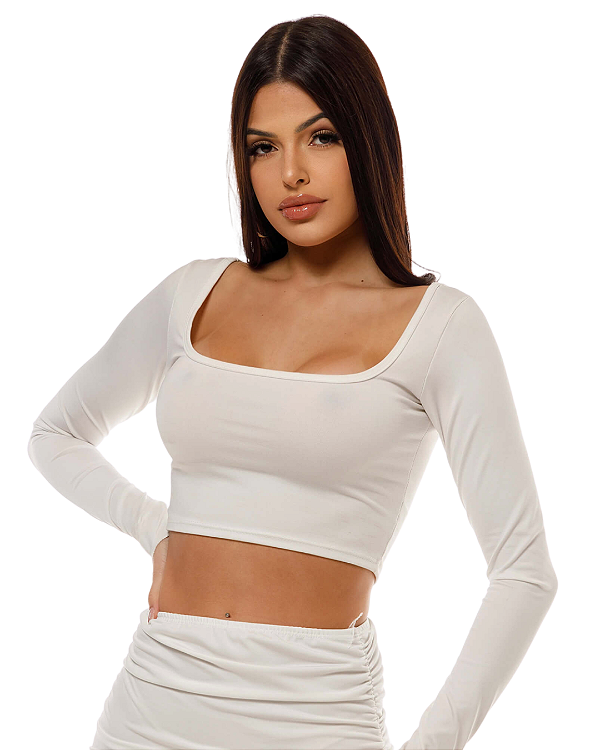 CROPPED MANGA LONGA