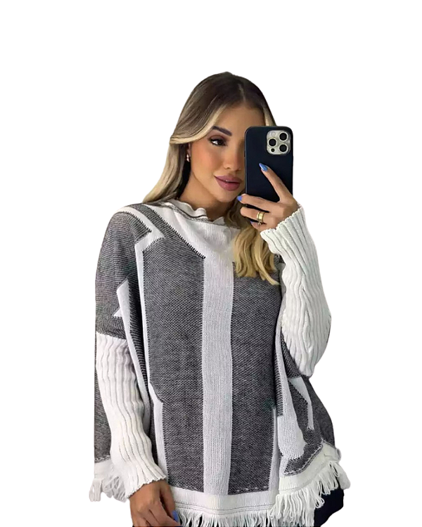 PONCHO FRANJA