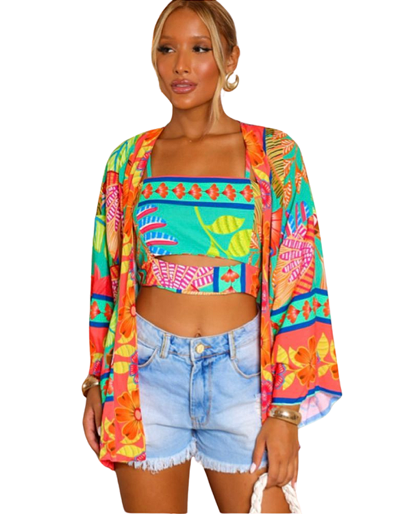 CROPPED COLOR + KIMONO